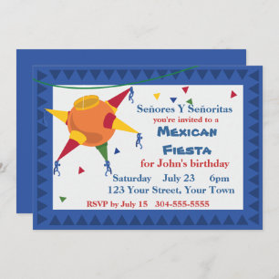 Pinata Mexican Fiesta Party Invitation