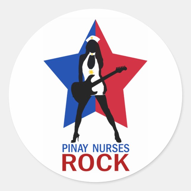 Pinay Nurses Rock Classic Round Sticker (Front)