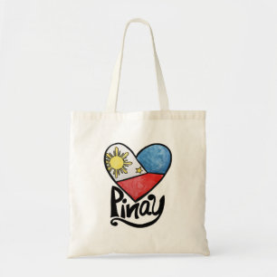 Pinay Philippines Flag Heart Filipina Tote Bag