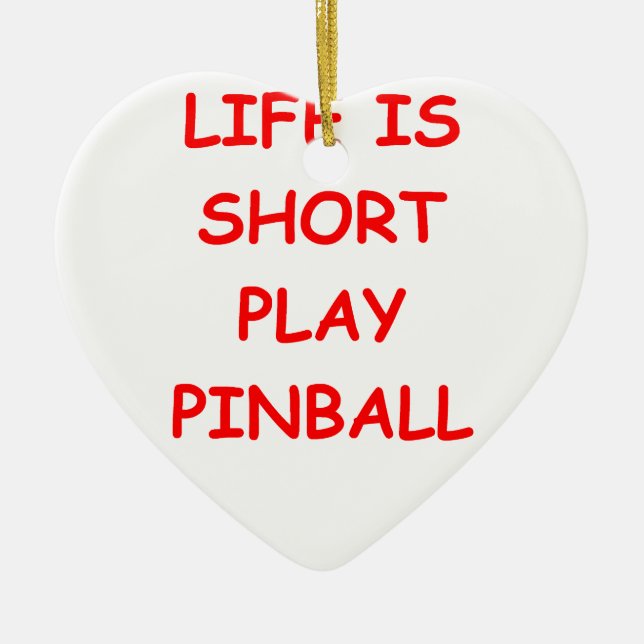 pinball ceramic tree decoration (Front)