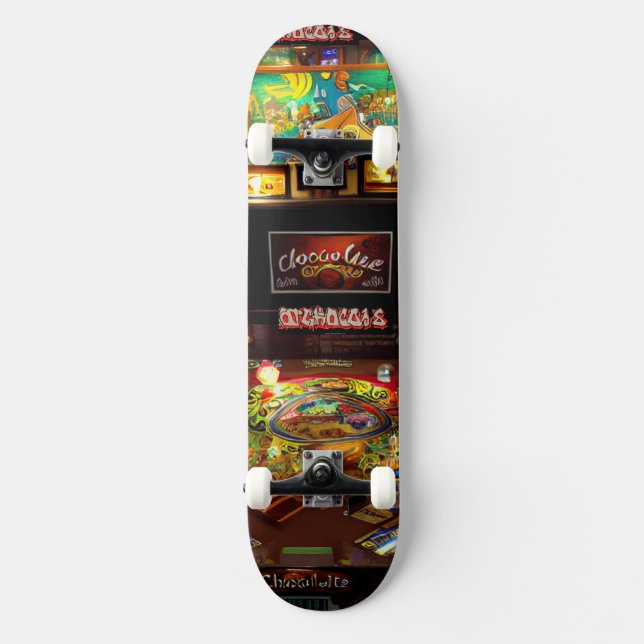 Pinball "Chocolate Cafe Brun" Skateboard (Front)