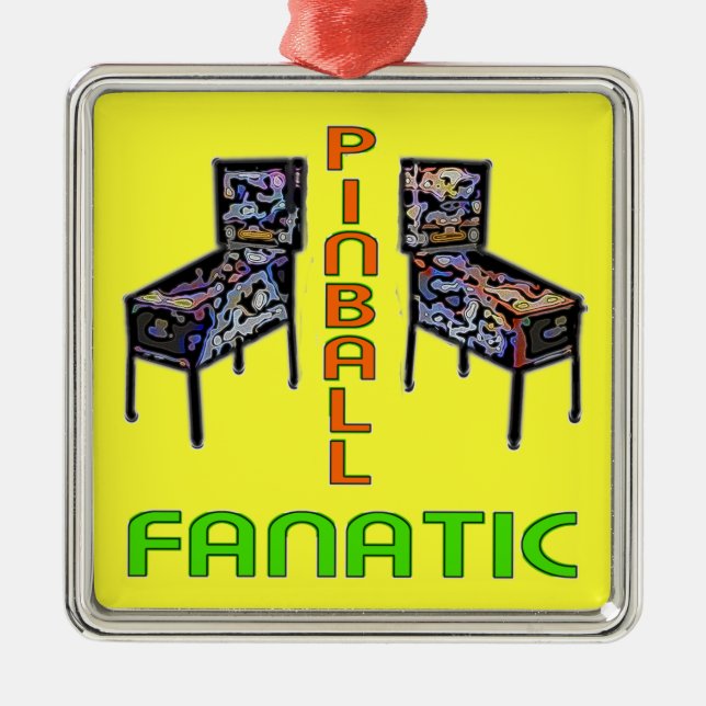 Pinball Fanatic Metal Tree Decoration (Front)