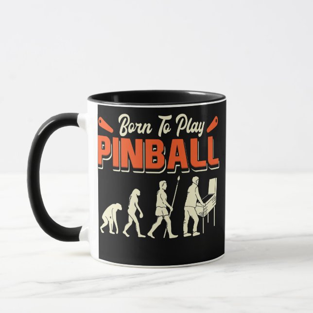 Pinball Game Pinball Player Design  Mug (Left)