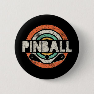 Pinball Game Vintage 6 Cm Round Badge