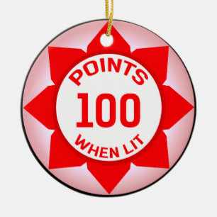 Pinball Machine 10 Points When Lit Ceramic Tree Decoration