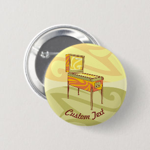 Pinball machine 6 cm round badge
