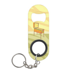 Pinball machine keychain bottle opener