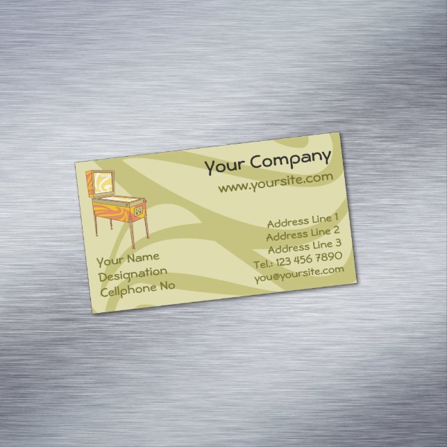 Pinball machine 	Magnetic business card (In Situ)