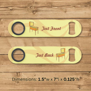 Pinball machine speed bottle opener