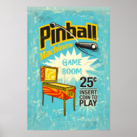 Pinball Machines Game Room Poster #11