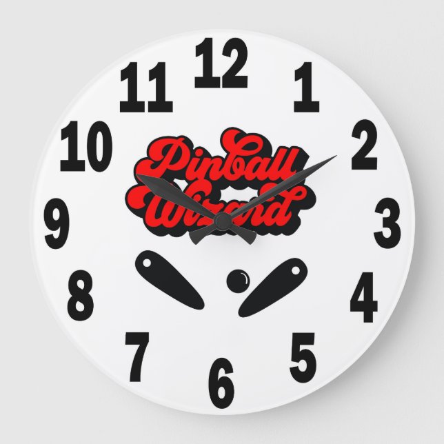 Pinball Player Acrylic Round Wall Clock #8 (Front)