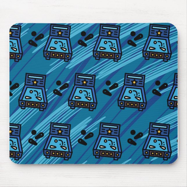 Pinball Player Non Slip Mousepad #2-4 (Front)