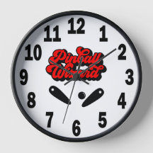 Pinball Player Wall Clock with Wood Frame #8