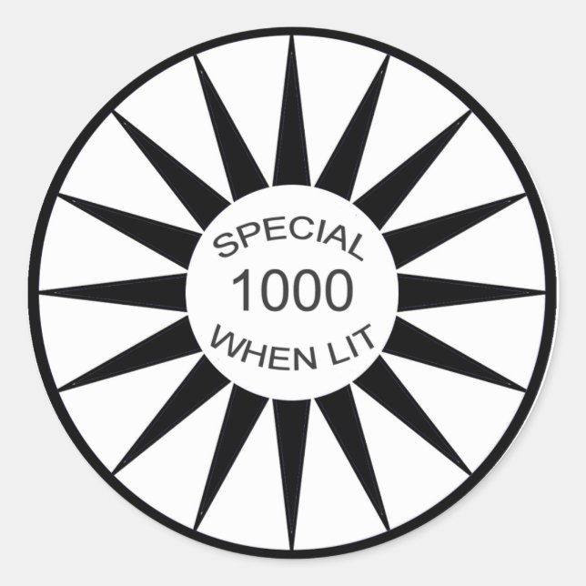 Pinball Special When Lit Sticker (Front)