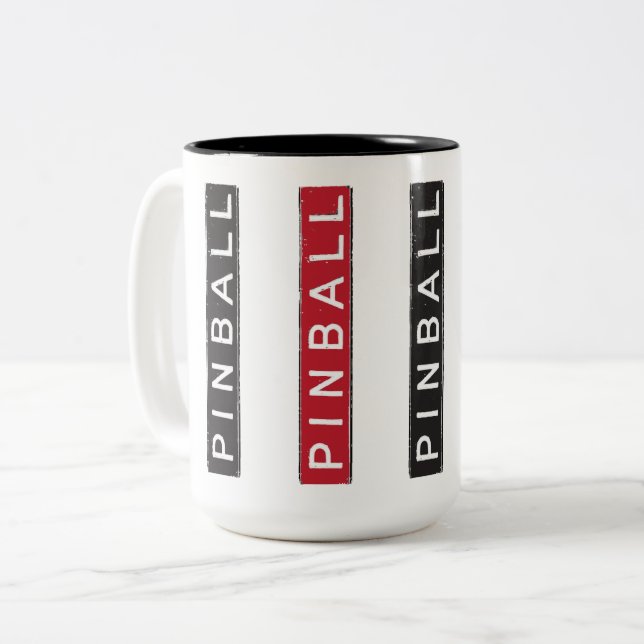 PINBALL Two-Tone COFFEE MUG (Front Left)