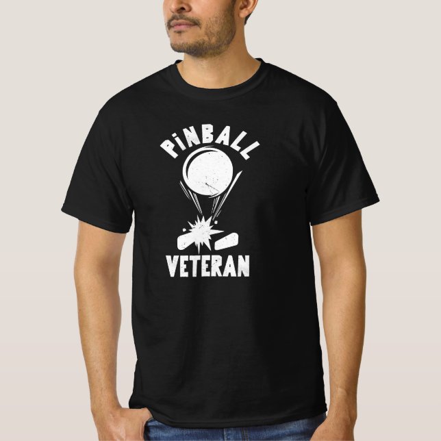 Pinball Veteran Player T-Shirt (Front)