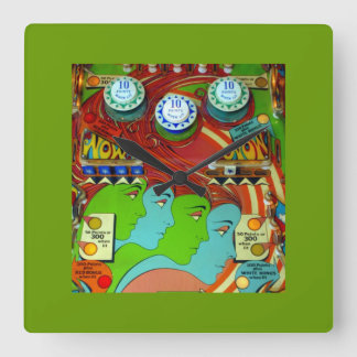 Pinball Wizard II Square Wall Clock