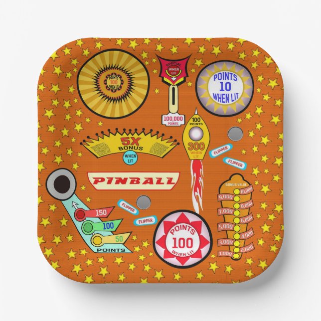 Pinball Wizard in Orange Paper Plate (Front)