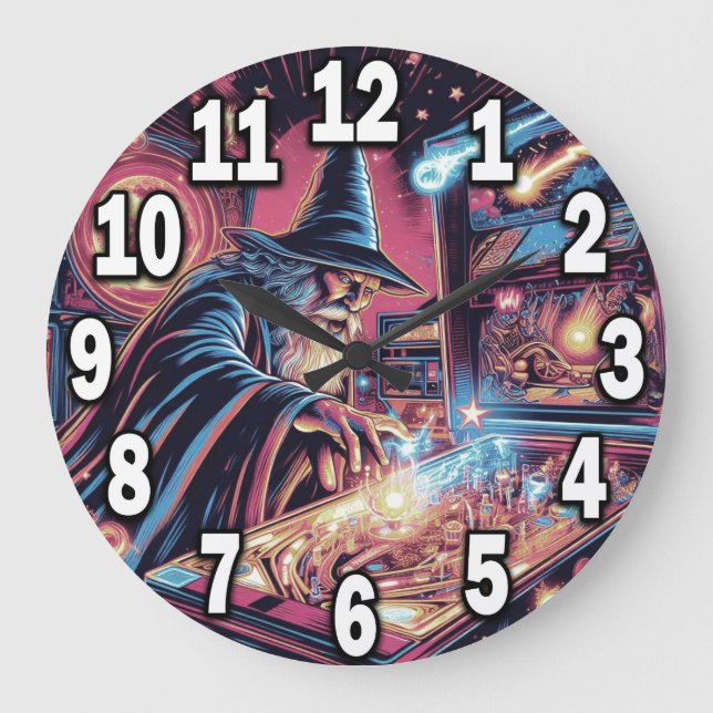 Pinball Wizard Player Acrylic Round Wall Clock #2 (Front)
