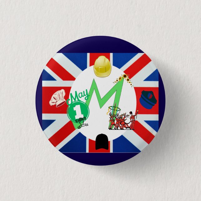 Pinbuttons - UK Labour Day 3 Cm Round Badge (Front)