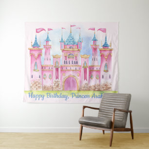 Pincess Birthday Party Backdrop Banner Tapestry