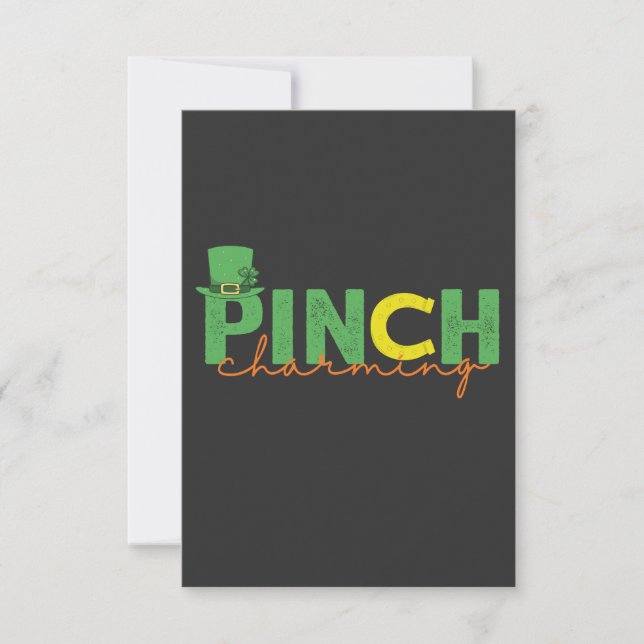 Pinch CHarming Funny St Patrick's Day Irish Gift  Invitation (Front)
