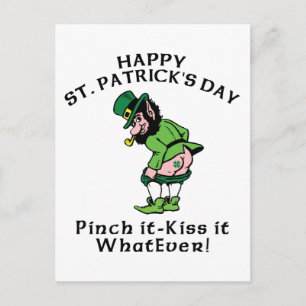 Pinch It Happy St Patrick's Day Postcard