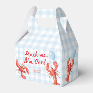 Pinch Me I'm One Lobster 1st Birthday Favour Box