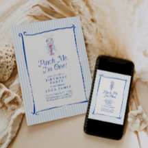 Pinch Me I'm One Vintage Lobster Blue 1st Birthday