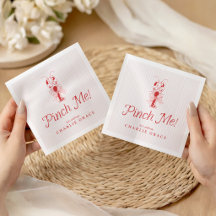 Pinch Me Vintage Lobster Pink & Red Stripe