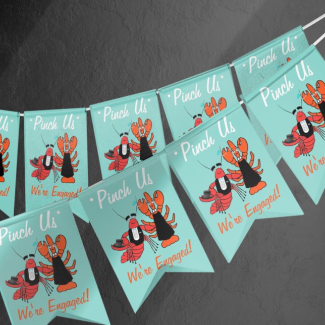 Pinch Me We're Engaged Crawfish Boil Shower Party Bunting (Creator Uploaded)