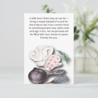 Pinch of Love Kitchen Bridal Shower Enclosure Card
