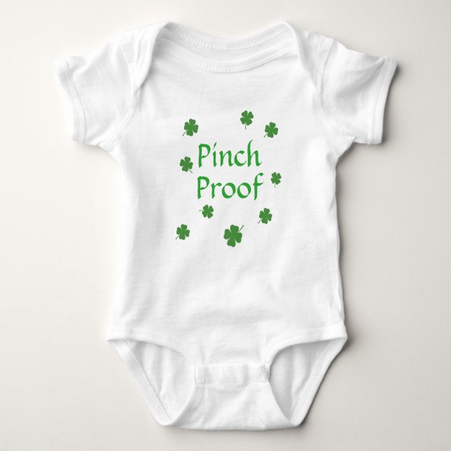 Pinch Proof Irish White Bodysuit (Front)
