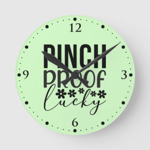 Pinch Proof Lucky-62906 Round Clock