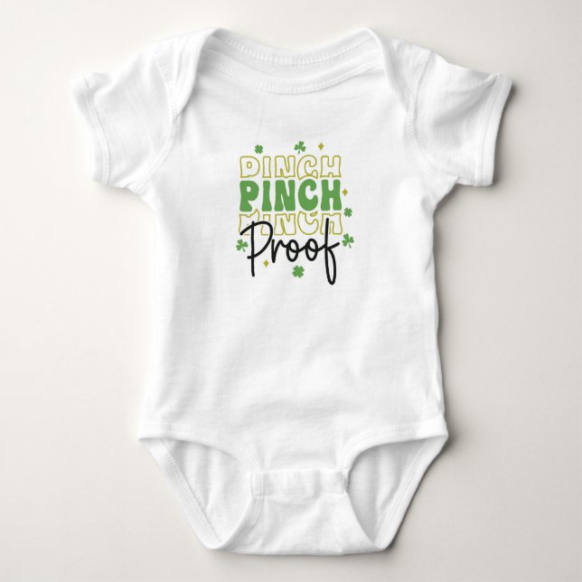 Pinch Proof St. Patricks Day Baby Bodysuit (Front)