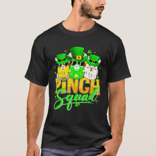 Pinch Squad Llama St Patricks Day Leprechaun Irish T-Shirt