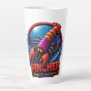 Pincher Lobster – Grab Life. Don’t Let Go Latte Mug