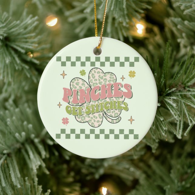 Pinches Get Stitches Ceramic Tree Decoration (Tree)