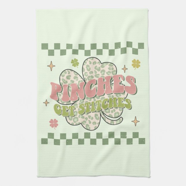Pinches Get Stitches Tea Towel (Vertical)