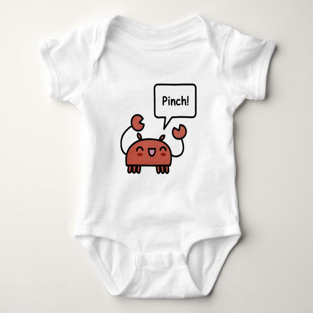 Pinchy Crab Baby Bodysuit (Front)