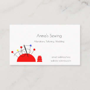 Pincushion and Thimble Business Card