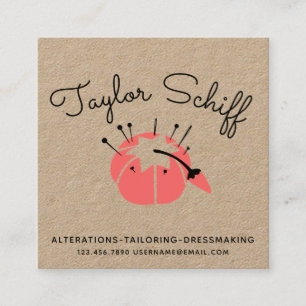 Pincushion Dressmaker Alterations Business Card
