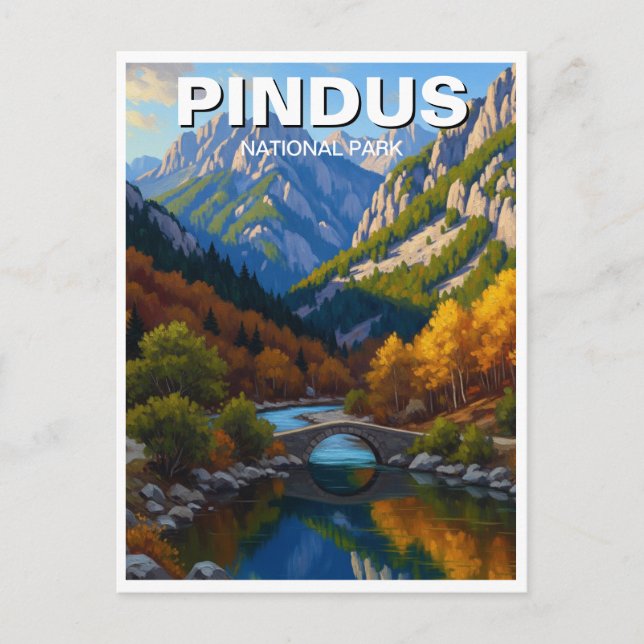 Pindus National Park Greece Travel Postcard (Front)