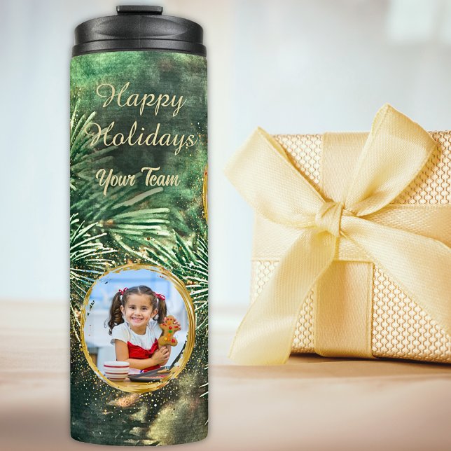Pine 5 Photo Template Christmas Thermal Tumbler (Creator Uploaded)