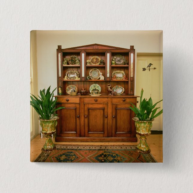 Pine and cedar dresser 15 cm square badge (Front)