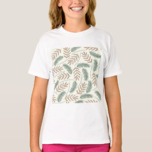 Pine and Cedar Evergreen Branches Pattern T-Shirt