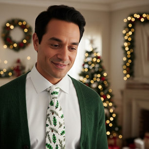 Pine and holly  tie