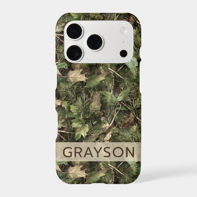 Pine and Leaves Camouflage Personalised (Back)