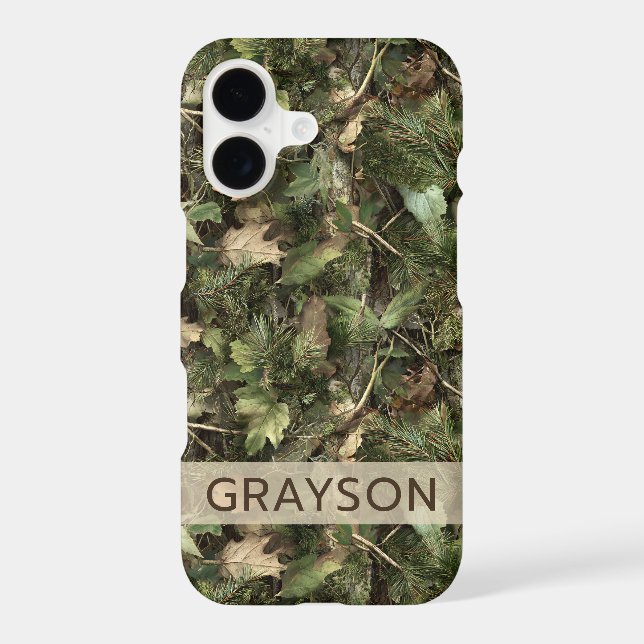 Pine and Leaves Camouflage Personalised (Back)