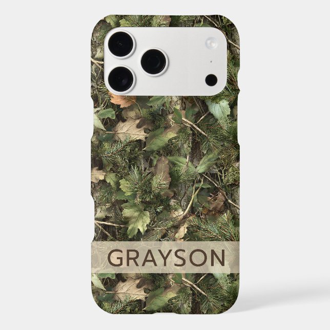 Pine and Leaves Camouflage Personalized (Back)